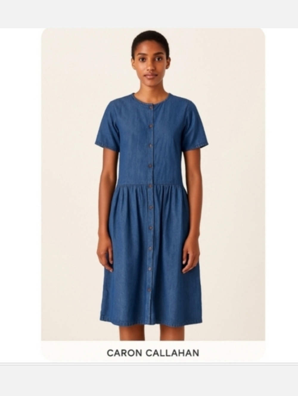 NWT CARON CALLAHAN DENIM SHIRTDRESS DRESS